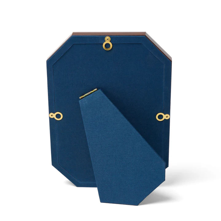 Lacquered Mahogany Octagonal Frame: 7x9